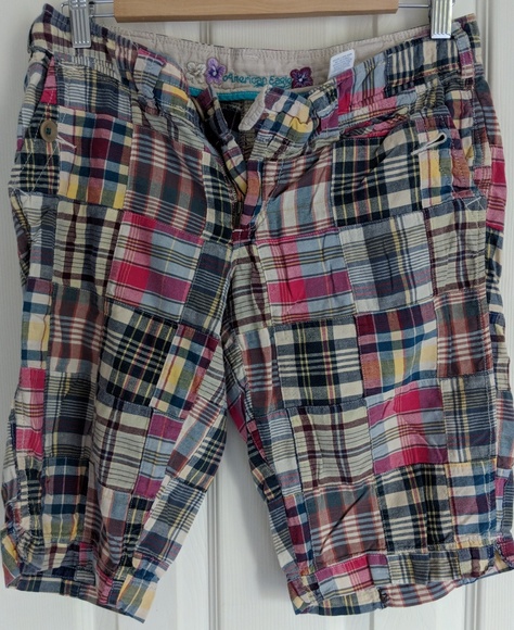 womens madras shorts